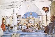 Carl Larsson At Church oil painting picture wholesale
